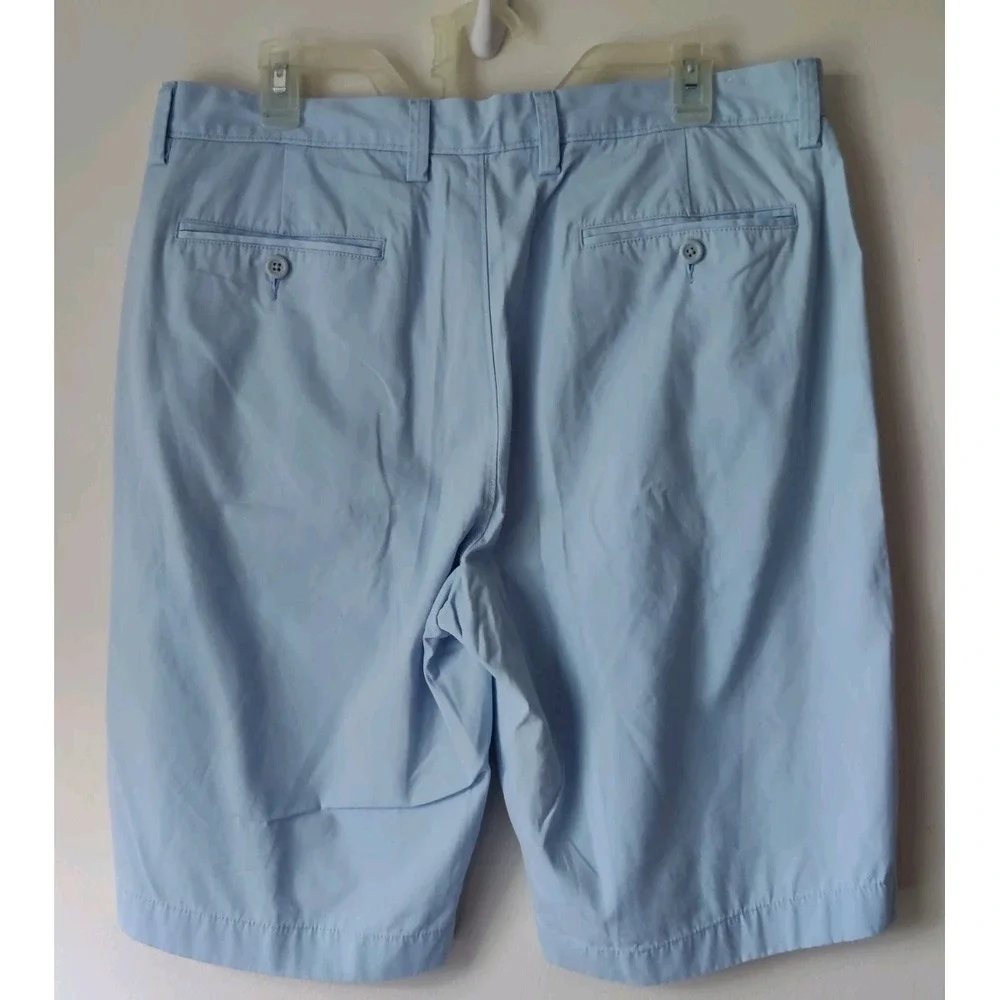J. Crew Men's Flat Front‎ Chino Cotton Shorts Baby Blue Size 34 Style 14054